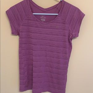 Nike purple soft V-neck tee